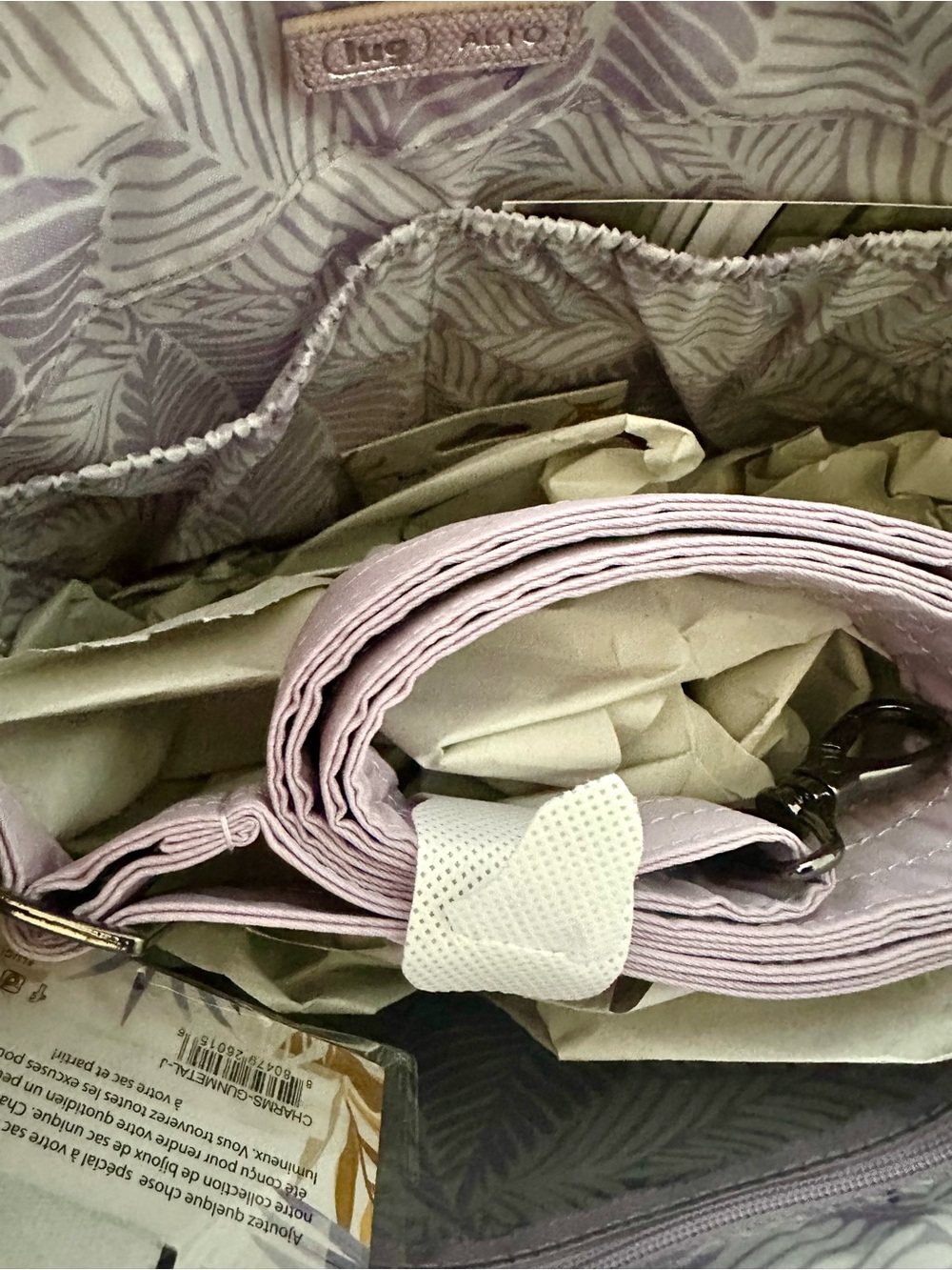 lug Alto Matte Luxe Sugar Plum Quilted Convertible Tote Crossbody NWT $119 MSRP - Picture 5 of 16